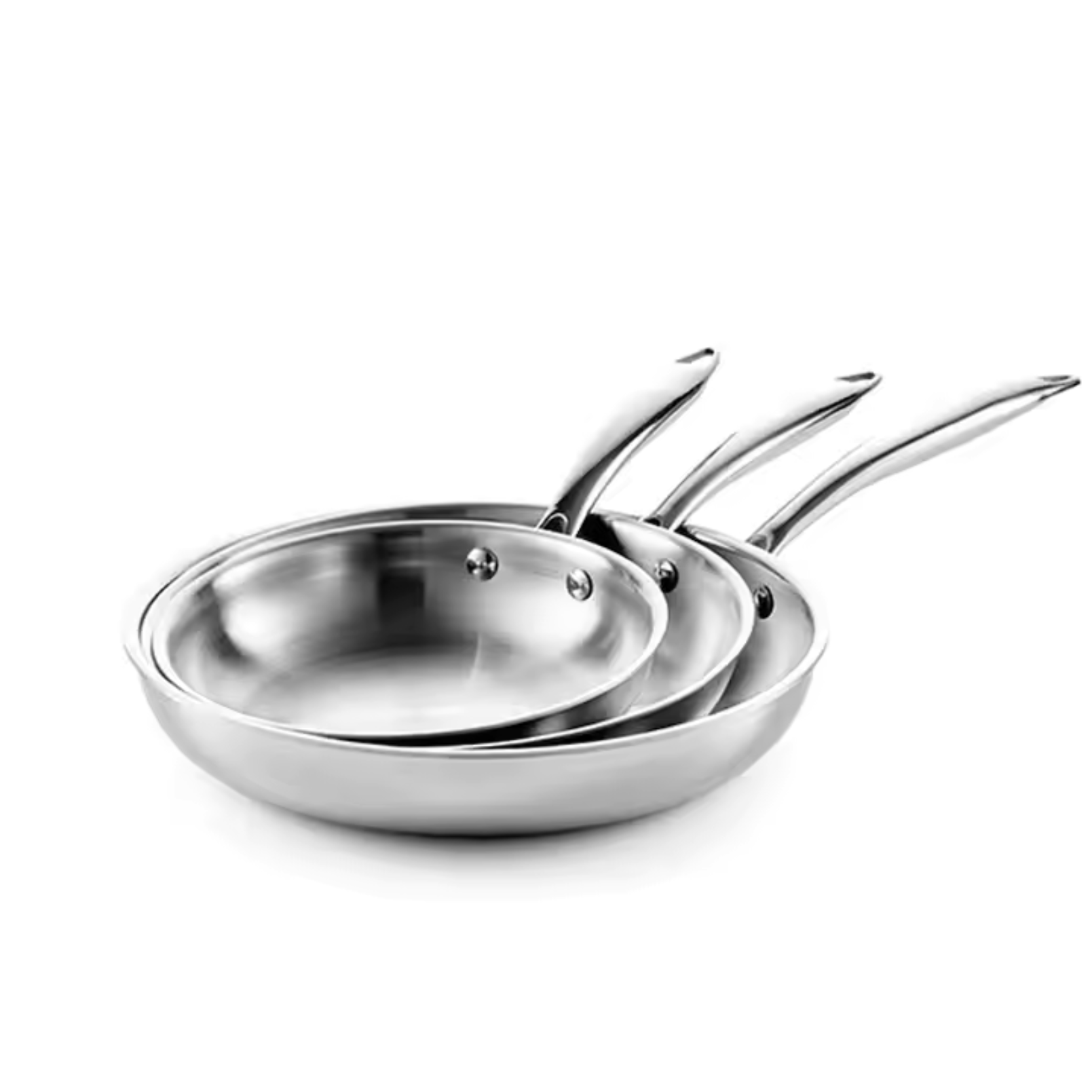 Set de 3 Poêles Inox 18/10 - Collection La Gamme PRO - Napoléon Impérial