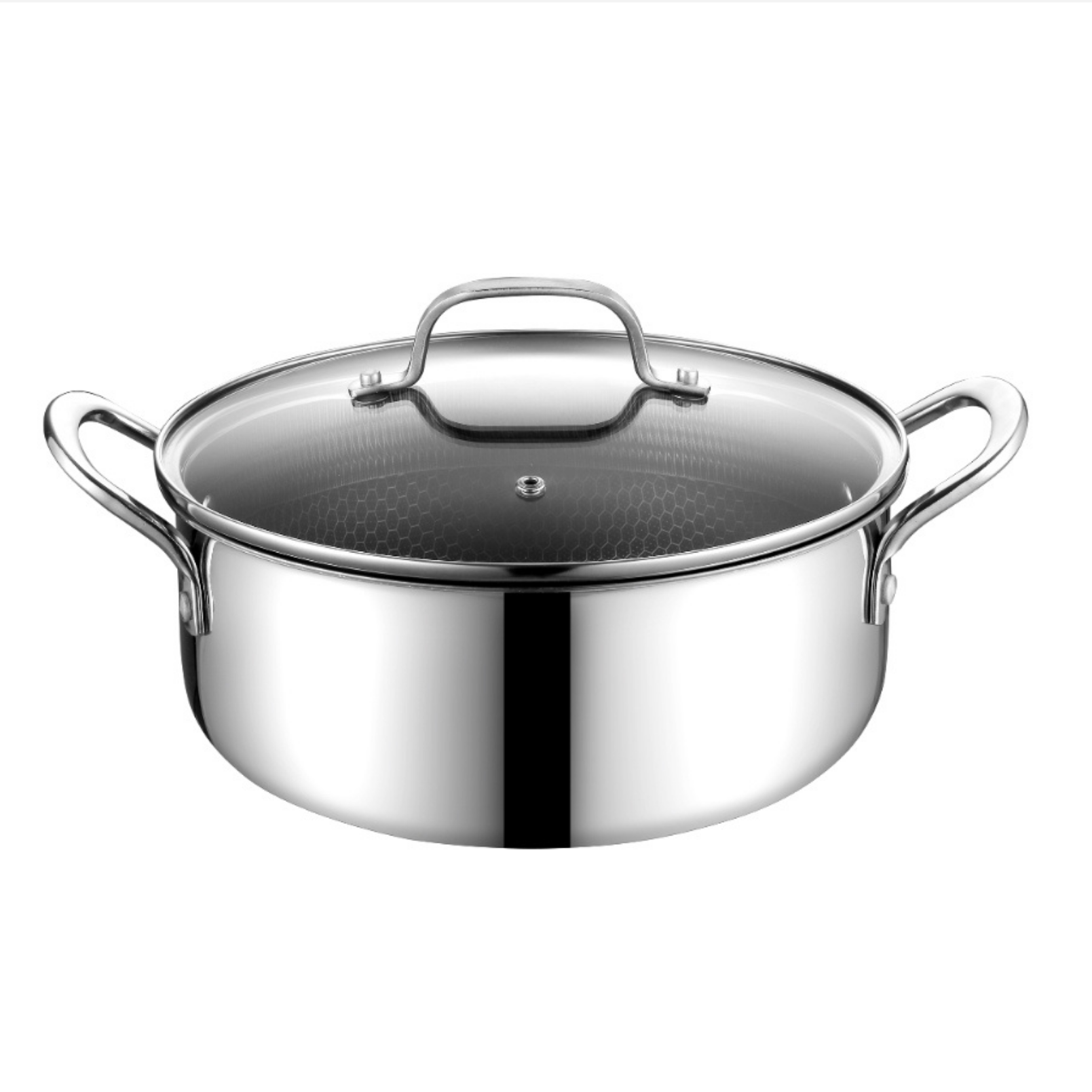 Faitout 20 cm Inox 18/10 triply structure nid d'abeille Sans PFAS - Napoléon Impérial - NAP00378